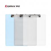 齐心(Comix) A4便携式书写板夹 透明 办公文具A744
