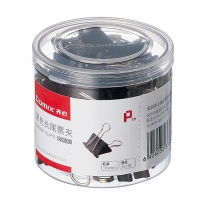 齐心 B3630 黑色长尾票夹 6#（15mm 150筒/CAR） 黑