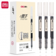 得力（deli）S856直液式走珠笔黑色12支/盒（单位：盒）